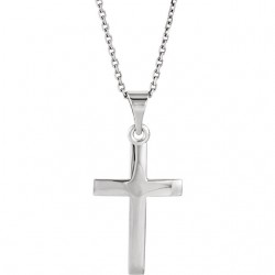 Men's Sterling Silver Cross Necklace